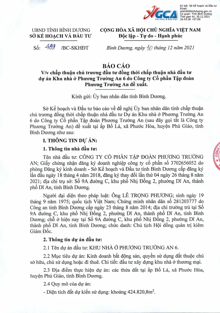 Chủ trương đầu tư khu đô thị bắc sài gòn