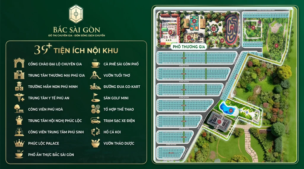 39 tiện ích khu đô thị bắc sài gòn