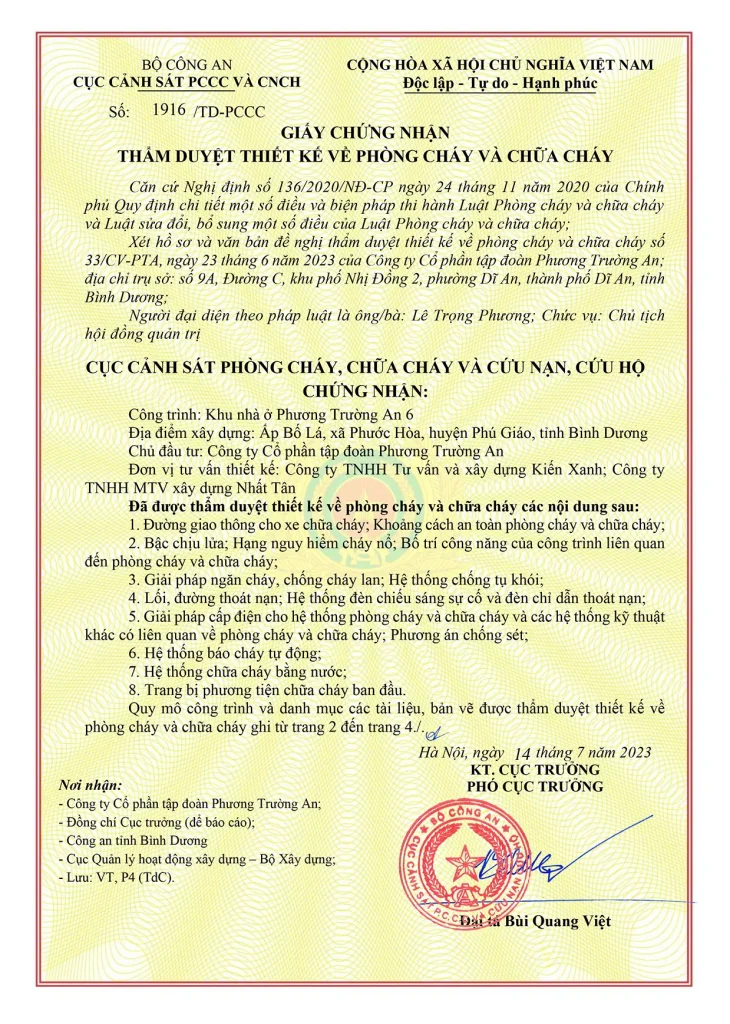 Phòng cháy chữa cháy khu đô thị bắc sài gòn