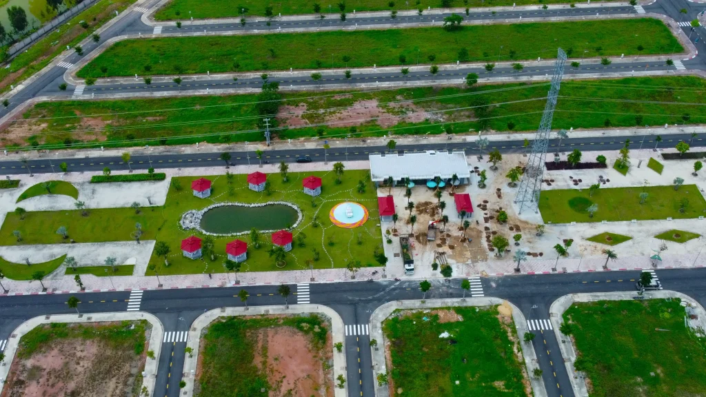 Công viên trung tâm dưới góc nìn flycam