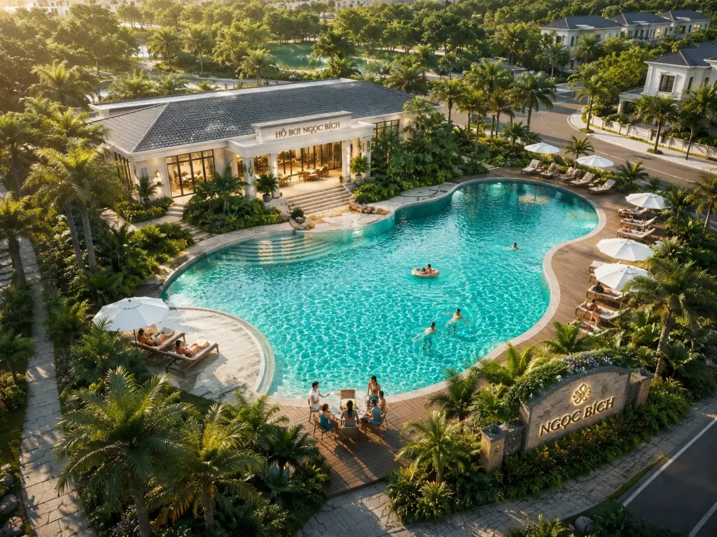 Hồ bơi Ngọc Bích tại khu đô thị Bắc Sài Gòn