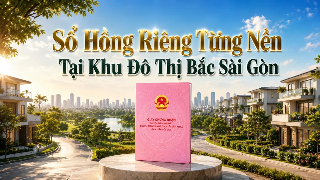 Sổ hồng riêng từng nên tại Khu đô thị Bắc Sài Gòn