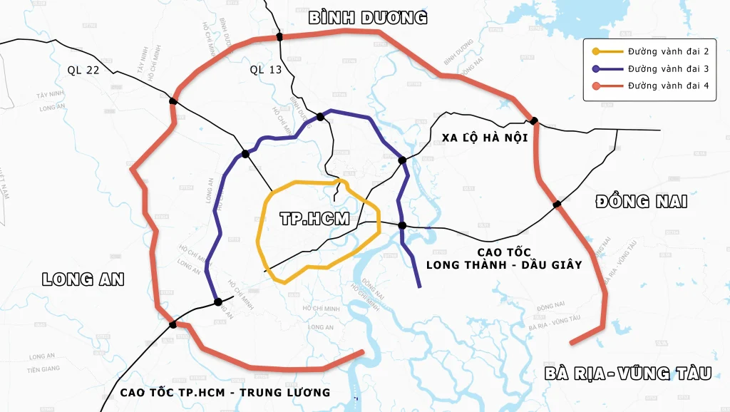 Sơ đồ tuyến vành đai 4