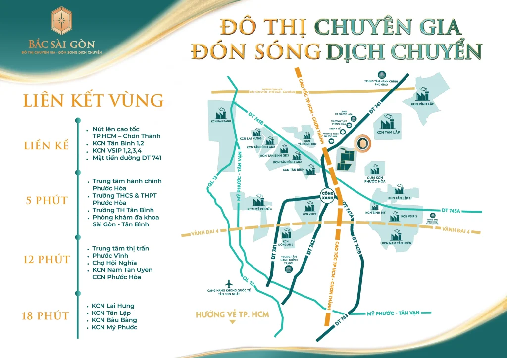 Sơ đồ liên kết Khu đô thị Bắc Sài Gòn và vùng phía Bắc TP.HCM